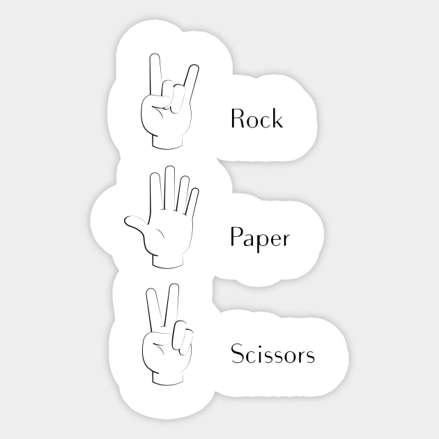 ROCK Paper Scissors Sticker by Barlax